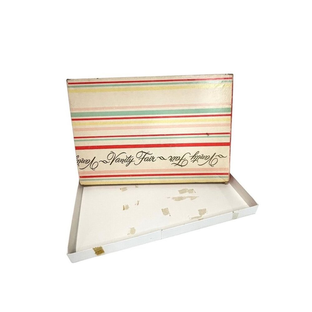 1950s Vintage Vanity Fair Lingerie Box Empty Striped Retro